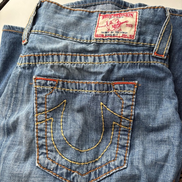 True Religion Denim Flare Trumpet Mermaid train skirt women’s 30 - Picture 7 of 16